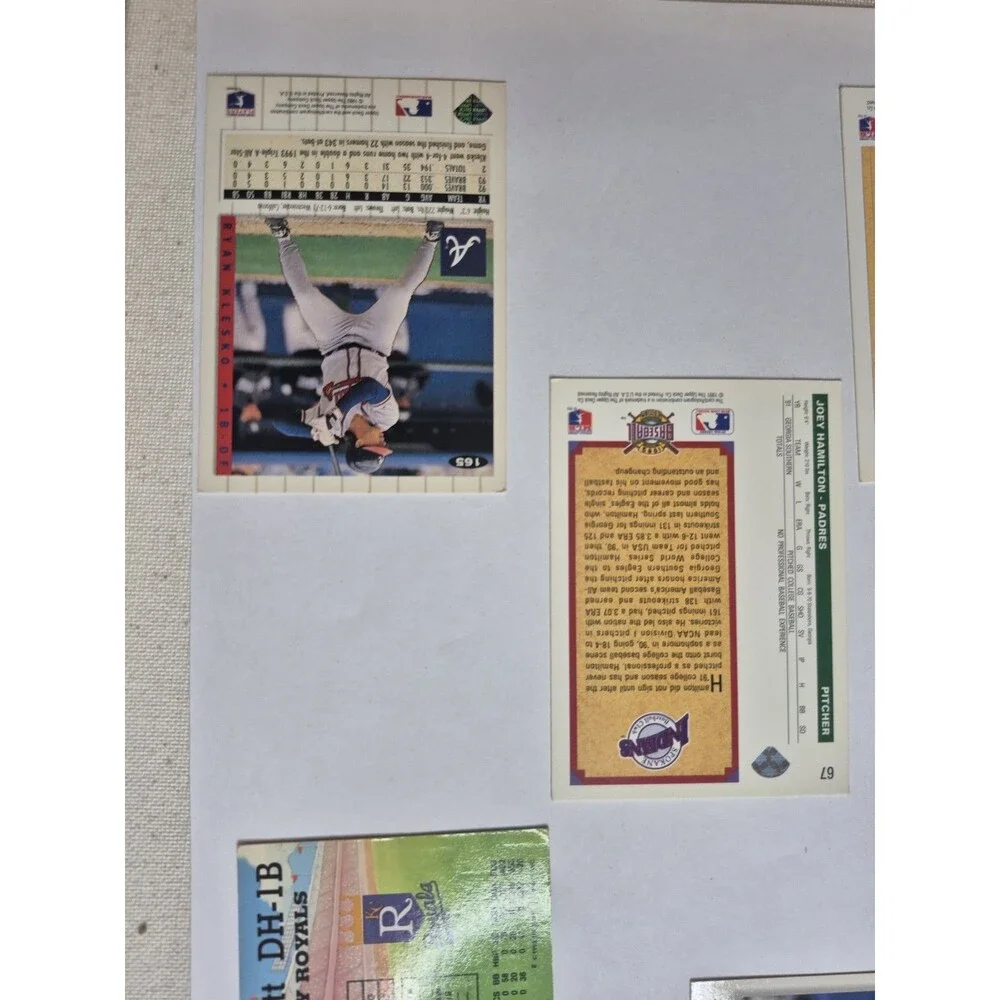 MLB Star Card Lot George Brett Roberto Alomar Ryan Klesko Joey Hamilton 6 Cards